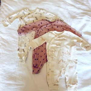 3 Pehr Rompers (like new)